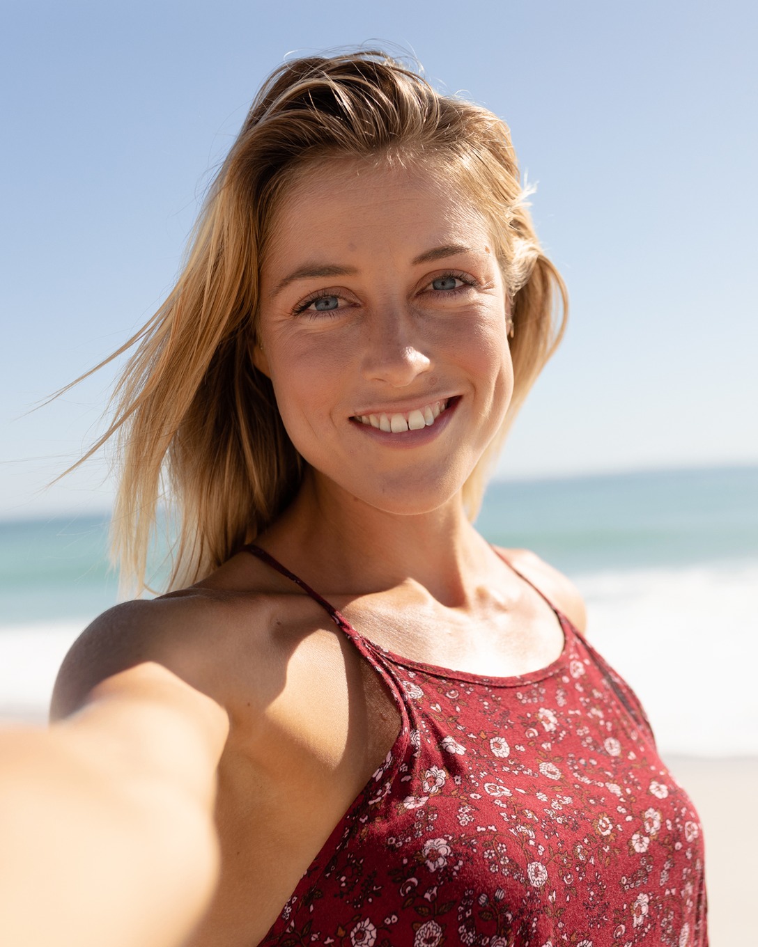 Makeup-free portrait in natural light